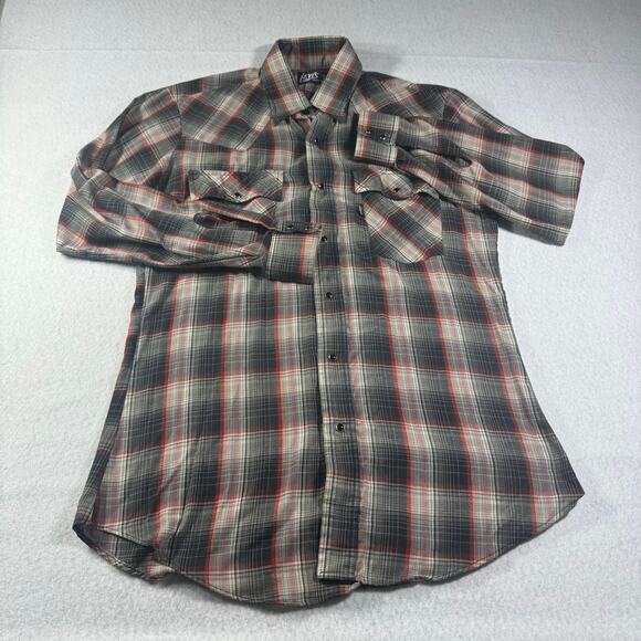 Levi’s Vintage Black Pearl Snap Button Down Regular Fit Medium WITH FLAWS - Picture 11 of 14